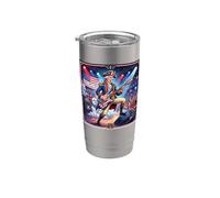 George Washington Rocks Chitarrista Bicchiere termico in acciaio inox doppia parete