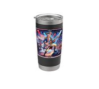 George Washington Rocks Chitarrista Bicchiere termico in acciaio inox doppia parete