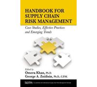 George Zsidisin Handbook for Supply Chain Risk Management (Copertina rigida)