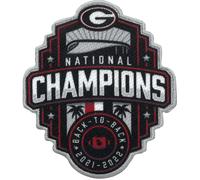 Georgia Bulldogs Nazionale Champions Indietro A Indietro 2021-2022 Calcio Toppa