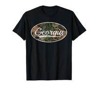 Georgia Camouflage Vintage Throwback Style Design Maglietta