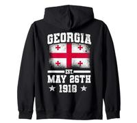 Georgia Est. 26 maggio 1918 Georgian Independence Day Wear Felpa con Cappuccio
