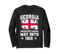 Georgia Est. 26 maggio 1918 Georgian Independence Day Wear Maglia a Manica