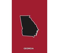 GEORGIA RED AND BLACK - Premium Lined Journal | 6" x 9" | Soft Cover | 120+ Pages - Bold State-Inspired Design: A High-Quality State Notebook - Ideal for School, Work, or Everyday Notes