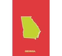 GEORGIA RED AND YELLOW - Premium Lined Journal | 6" x 9" | Soft Cover | 120+ Pages - Bold State-Inspired Design: A High-Quality State Notebook - Ideal for School, Work, or Everyday Notes