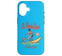 Georgia St. Simons Island GA Surfer Surfer Pesca Custodia per iPhone 16