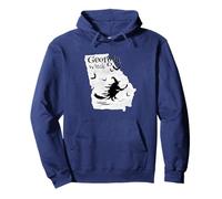 Georgia Strega sulla Scopa Halloween Georgia Atlanta Felpa con Cappuccio