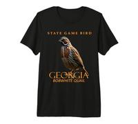 Georgia Territory Game Bird The Bobwhite Quaglia Maglietta Premium