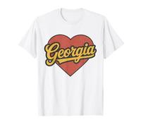 Georgia Throwback Vintage Cuore Nostalgico Stato Maglietta