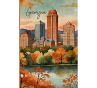Georgia Travel Journal | Warm Orange Notebook to Record Your Georgia Memories and Adventures |Souvenir Gift for Boys, Girls, Teens | 120 Wide-Ruled Pages
