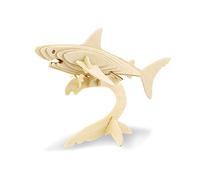 Georgie Porgy Giocattolo per Bambini in Legno Modello Puzzle 3D in Legno squalo (JP229 Shark 18pcs)