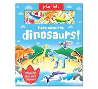 Georgina Wren Play Felt Here Come the Dinosaurs - Activity Bo (Libro di cartone)