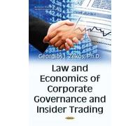 Georgios I Zeko Law & Economics of Corporate Governance & Ins (Copertina rigida)