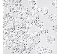Geosar 40 Paia Bottoni Automatici Plastici Bottoni Trasparenti Bottoni Automatici Invisibili da Cucire Bottoni Automatici da Cucire Bottoni a Pressione Plastici Trasparente (12 mm/ 0,47 Pollici)