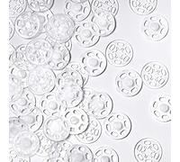 Geosar 40 Paia Bottoni Automatici Plastici Bottoni Trasparenti Bottoni Automatici Invisibili da Cucire Bottoni Automatici da Cucire Bottoni a Pressione Plastici Trasparente (15 mm/ 0,59 Pollici)