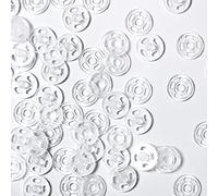 Geosar 40 Paia Bottoni Automatici Plastici Bottoni Trasparenti Bottoni Automatici Invisibili da Cucire Bottoni Automatici da Cucire Bottoni a Pressione Plastici Trasparente (7 mm/ 0,27 Pollici)
