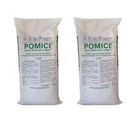 GEOSISM & NATURE - Pomice per piante, pomice vulcanica, per floricoltura e giardinaggio, ideale per vasi, orto e bonsai (3/6 mm - 2 sacchi- 50LT)