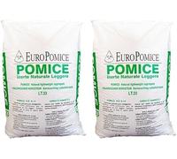 GEOSISM & NATURE - Pomice per piante, pomice vulcanica, per floricoltura e giardinaggio, ideale per vasi, orto e bonsai (0/3 mm - 2 sacchi - 33LT)