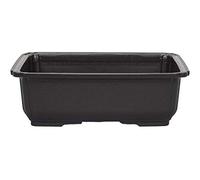 Geosism & Nature Vaso Giapponese rettangolare in plastica marrone per bonsai 24x17x7,5 cm - PG6
