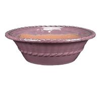 Geosism & Nature Vaso per bonsai rotondo in gres smaltato rosa-viola 22x22x7 cm - G238b