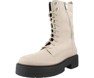 Geox Anfibi Spherica ec7 Stivaletto allacciato donna beige con pratica zip laterale e suola carrarmato, dallo stile grintoso.