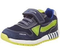 Geox B Alben Boy A, Sneakers Bambini e ragazzi, Blu/Giallo (Navy/Fluo Yellow), 20 EU