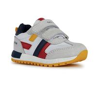 Geox B Alben Boy, Scarpe da ginnastica Bimbo 0-24, Bianco White Navy, 21 EU