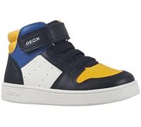 Geox B Eclyper Boy, Scarpe da Ginnastica Bimbo 0-24, Black Dk Yellow, 21 EU