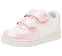 Geox B Eclyper Girl A Sneaker, Bianco Dk Pink, 9 UK Bambino