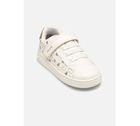 Geox B ECLYPER Girl A Sneaker, Optic White/LT Gold, 24 EU