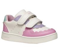 Geox B Eclyper Girl, Scarpe da Ginnastica Bimba 0-24, White Dk Pink, 24 EU