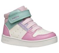 Geox B Eclyper Girl, Scarpe da Ginnastica Bimba 0-24, White Dk Pink, 24 EU
