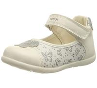 Geox B Elthan Girl B, Primi Passi Bimba 0-24, Bianco/Argento (White/Silver), 22 EU