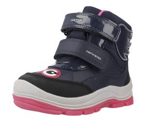Geox B FLANFIL Girl B ABX, Scarpone da Neve Bimba 0-24, Navy/Fuchsia, 22 EU