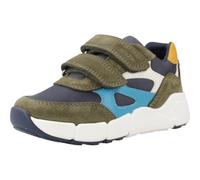 Geox B Flexyper Mini Boy, Scarpe da Ginnastica Bimbo 0-24, Dk Green Navy, 21 EU