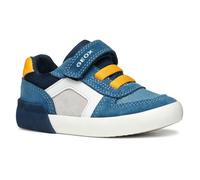 Geox B GISLI Boy B, Scarpe da Ginnastica Bimbo 0-24, Jeans/Yellow, 24 EU
