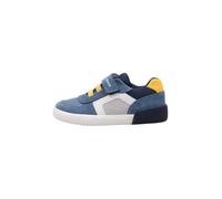 Geox B GISLI Boy B, Scarpe da Ginnastica Bimbo 0-24, Jeans/Yellow, 22 EU