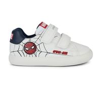 Geox B Gisli Boy E, Scarpe da Ginnastica Bimbo 0-24, Bianco Rosso, 21 EU