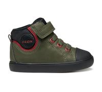 Geox B Gisli Boy, Scarpe da Ginnastica Bimbo 0-24, Dk Green Black, 23 EU