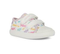 Geox B Gisli Girl B, Scarpe da Ginnastica Bimba 0-24, Bianco/Multicolore, 22 EU