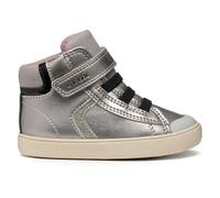 Geox B Gisli Girl, Scarpe da Ginnastica Bimba 0-24, Dk Silver Black, 21 EU