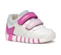 Geox B Lupidoo Girl A, Scarpe Primi Passi Bimba 0-24, White Fuchsia, 21 EU
