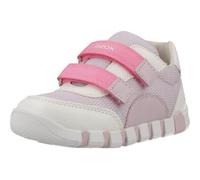 Geox B Lupidoo Girl A, Scarpe Primi Passi Bimba 0-24, White Lilac, 23 EU