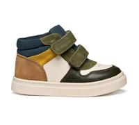 Geox B Nashik Boy, Scarpe da Ginnastica Bimbo 0-24, Lt Ivory Dk Green, 22 EU