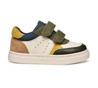 Geox B Nashik Boy, Scarpe da Ginnastica, Lt Ivory Dk Green, 26 EU