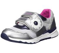 Geox B Pyrip Girl B, Sneakers Bambine e ragazze, Argento/Blu (Silver/Navy), 23 EU
