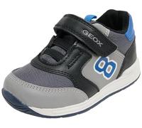 Geox B Rishon Boy A, Scarpe da Ginnastica Bimbo 0-24, Grey Black, 18 EU