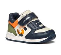 Geox B Rishon Boy A, Scarpe da Ginnastica Bimbo 0-24, Navy Lt Orange, 18 EU