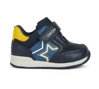 Geox B Rishon Boy A, Scarpe da Ginnastica Bimbo 0-24, Navy Yellow, 22 EU