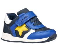 Geox B RISHON Boy A Sneaker, Navy/Yellow, 20 EU